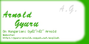 arnold gyuru business card